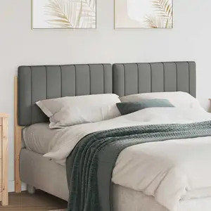 vidaXL Tête de lit capitonnée Marron et gris clair 150 cm Pin massif pas cher