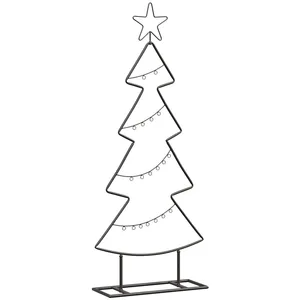 vidaXL vidaXL Arbre de Noël en métal avec support Noir 90 cm Acier pas cher