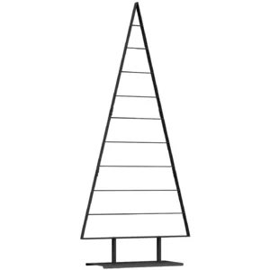 vidaXL vidaXL Arbre de Noël en métal avec support Noir 210 cm Acier pas cher