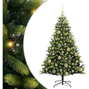 vidaXL Vidaxl Arbre De Noël Artificiel À Charnières 150 Led Vert 120 C... pas cher