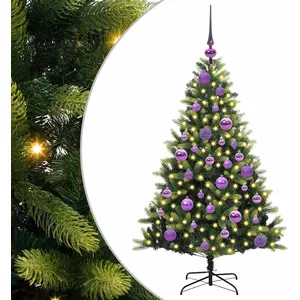 vidaXL Vidaxl Arbre De Noël Artificiel À Charnières 150 Led Vert 120 C... pas cher