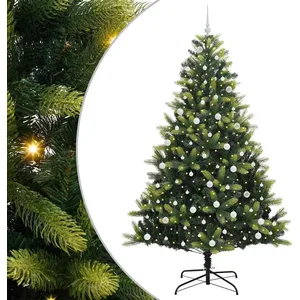 Comparateur de prix : vidaXL Vidaxl Arbre De Noël Artificiel À Charnières 300 Leds Vert 240 ...