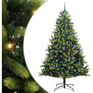 Comparateur de prix : vidaXL Vidaxl Sapin De Noël Artificiel Avec Charnières 300 Leds Vert 2...