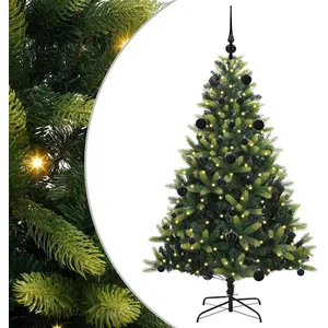 Comparateur de prix : vidaXL Vidaxl Arbre De Noël Artificiel À Charnières 150 Led Vert 150 C...