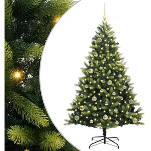 Comparateur de prix : vidaXL Vidaxl Arbre De Noël Artificiel À Charnières 150 Led Vert 150 C...