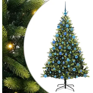 vidaXL Vidaxl Sapin De Noël Artificiel Pliable 300 Leds Vert 180 Cm Pv... pas cher