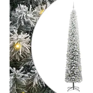 vidaXL Vidaxl Sapin De Noël Artificiel Vert Et Blanc 270 Cm Pvc pas cher