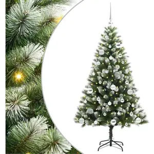 Arbre De Noël Artificiel Avec Neige Artificielle 150 Led Vidaxl pas cher
