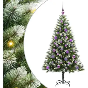 Arbre De Noël Artificiel Avec Neige Artificielle 150 Led Vidaxl pas cher