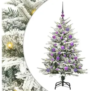 Arbre De Noël Artificiel Pré-éclairé Avec Ensemble De Boules Vidaxl pas cher
