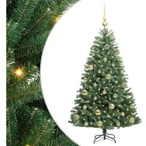 Sapin de Noël Artificiel à Branches Articulées Vert 120 cm vidaXL pas cher