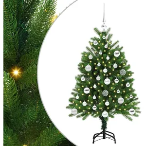 vidaXL Vidaxl Sapin De Noël Avec 150 Led Avec Support Vert 120 Cm Pe pas cher