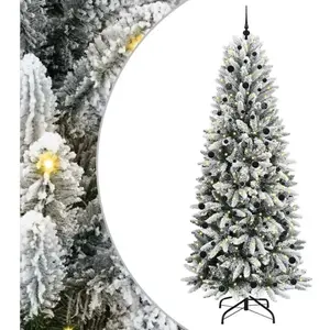 Sapin De Noël Artificiel Avec 300 Led Avec Support Blanc 240 Cm Vidaxl pas cher