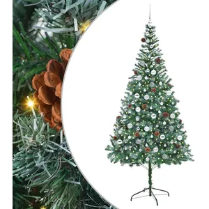 vidaXL Vidaxl Sapin De Noël Artificiel Avec 300 Led Vert 210 Cm Pvc Et... pas cher