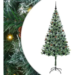 vidaXL Vidaxl Sapin De Noël Artificiel Avec 300 Led Vert 180 Cm Pvc Et...