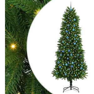 Comparateur de prix : vidaXL Vidaxl Sapin De Noël Avec 300 Led Avec Support Vert 240 Cm Pe