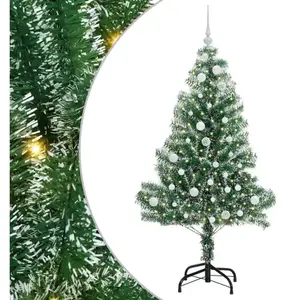 Vidaxl arbre artificiel floconné de neige avec lumière led pas cher