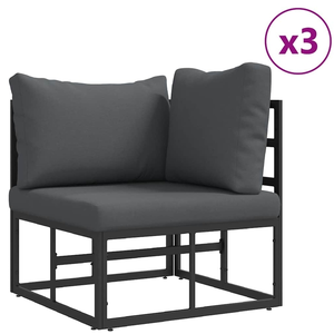 Comparateur de prix : vidaXL Ensemble de canapé de jardin 13 pcs Noir 353 x 353 x 71 cm