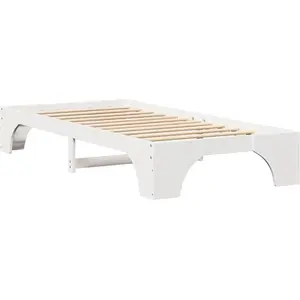 Cadre De Lit Blanc 197 X 82 X 30 Cm Bois Massif En Pin Vidaxl pas cher