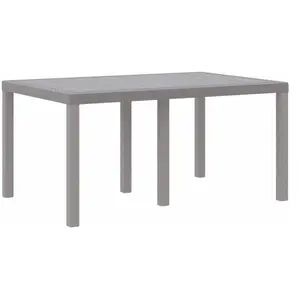 vidaXL Table d'Extérieur  Gris clair Plastique Moyenne Durable pas cher