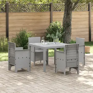 vidaXL Table Extérieure Vidaxl Gris Clair Plastique Standard Durable pas cher