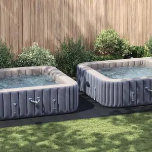 vidaXL Couverture de piscine rectangulaire Noire PVC 750 x 372 cm pas cher