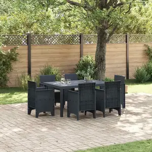 vidaXL Ensemble de salle à manger pour jardin 7 pcs Anthracite pas cher