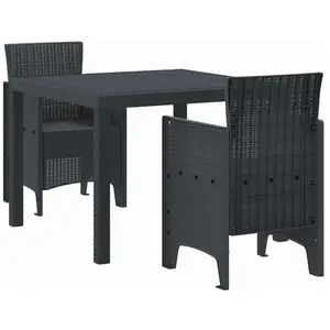 vidaXL, Table de jardin + table de balcon, Lincoln (100 x 100 x 73 cm) pas cher