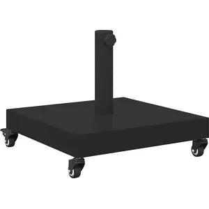 Comparateur de prix : vidaXL Socles de parasol d'extérieur Noir 45 x 45 x 32 cm Acier, béton