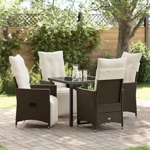 Comparateur de prix : vidaXL Vidaxl Ensemble De Salle À Manger De Jardin De 5 Pièces Avec Co...