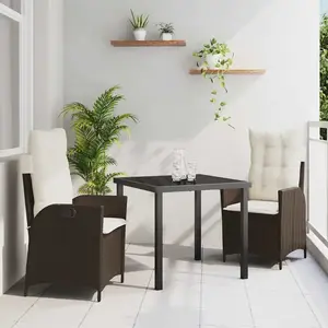 Comparateur de prix : Vidaxl ensemble de 2 marron poly rattan marron, acier revêtu de poudre