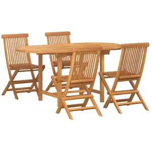 Comparateur de prix : VIDAXL Ensemble de Salle à Manger de Jardin 5 Pièces en Bois Massif de Teck