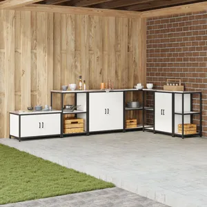 vidaXL Meuble de rangement de cuisine Blanc 60 x 50 x 92 cm Acier