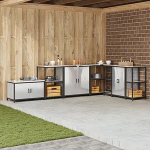vidaXL Meuble de rangement de cuisine Argenté 60 x 50 x 92 cm