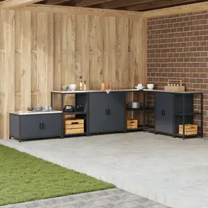 Comparateur de prix : vidaXL Meuble de rangement de cuisine Anthracite 60 x 50 x 92 cm Acier