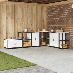 vidaXL Meuble de rangement de cuisine Blanc 60 x 50 x 92 cm Acier
