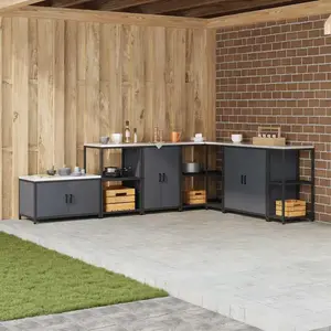 Comparateur de prix : vidaXL Meuble de rangement de cuisine Anthracite 60 x 50 x 92 cm Acier