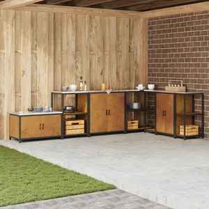 vidaXL Étagère de rangement de cuisine Rouillé 60 x 50 x 92 cm pas cher