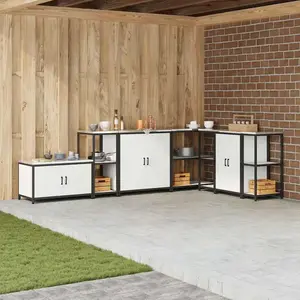 vidaXL Étagère de rangement de cuisine Blanc 60 x 50 x 92 cm Acier pas cher