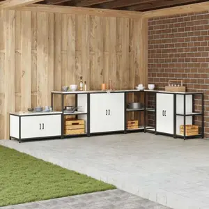 vidaXL Étagère de rangement de cuisine Blanc 60 x 50 x 92 cm Acier