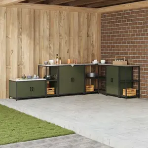 vidaXL Étagère de rangement de cuisine Vert olive 60 x 50 x 92 cm pas cher