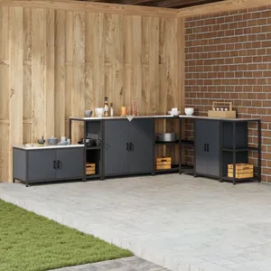 vidaXL Étagère de rangement de cuisine Anthracite 60 x 50 x 92 cm pas cher
