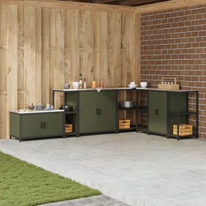 vidaXL Étagère de rangement de cuisine Vert olive 60 x 50 x 92 cm pas cher
