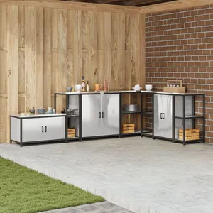 vidaXL Étagère de rangement de cuisine Argenté 60 x 50 x 92 cm pas cher