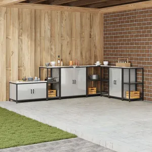 vidaXL Étagère de rangement de cuisine Argenté 60 x 50 x 92 cm pas cher
