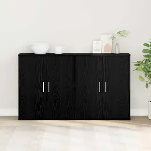 vidaXL Haut Armoire 2 pcs Chêne noir 60 x 31 x 70 cm Bois d'ingénierie pas cher