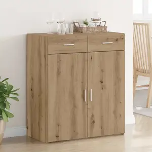 vidaXL Meuble de rangement Chêne 80x42,5x93,5 cm Bois d'ingénierie pas cher