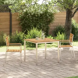 vidaXL Ensemble de Salle à Manger de Jardin 3 pièces en Bois Massif d'acacia pas cher
