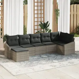 Vidaxl - Ensemble De Salle À Manger Pour Jardin 7 Pcs Gris Clair pas cher