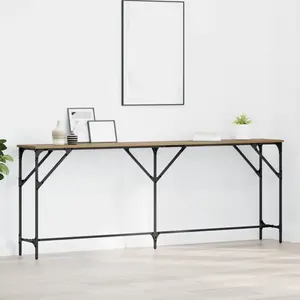 Table Console Chêne Artisanal 200 X 29 X 75 Cm Vidaxl pas cher